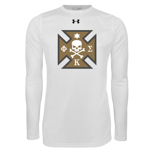 Under Armour White Long Sleeve Tech Tee-Maltese Cross