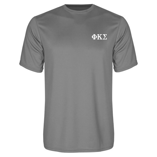 Grey Concrete Performance Tee-Phi Kappa Sigma Greek