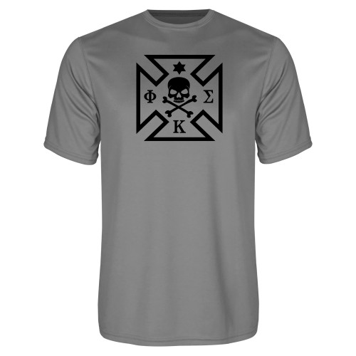 Grey Concrete Performance Tee-Maltese Cross