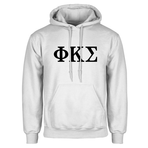 White Fleece Hoodie-Phi Kappa Sigma Greek