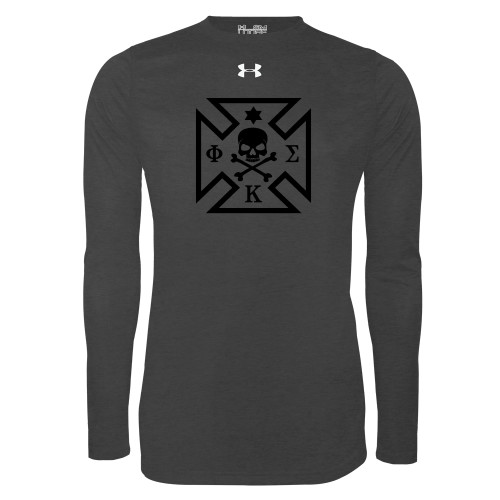 Under Armour Carbon Heather Long Sleeve Tech Tee-Maltese Cross