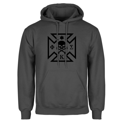 Charcoal Fleece Hoodie-Maltese Cross