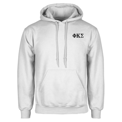 White Fleece Hoodie-Phi Kappa Sigma Greek