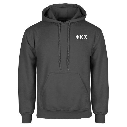 Charcoal Fleece Hoodie-Phi Kappa Sigma Greek
