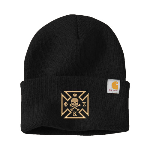 Carhartt Black Knit Beanie w/Cuff-Maltese Cross