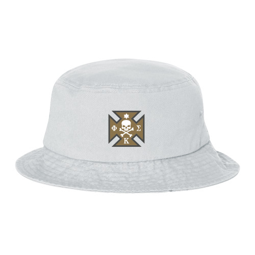 Sportsman White Bucket Hat-Maltese Cross