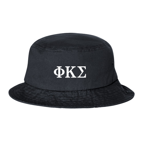 Sportsman Black Bucket Hat-Phi Kappa Sigma Greek