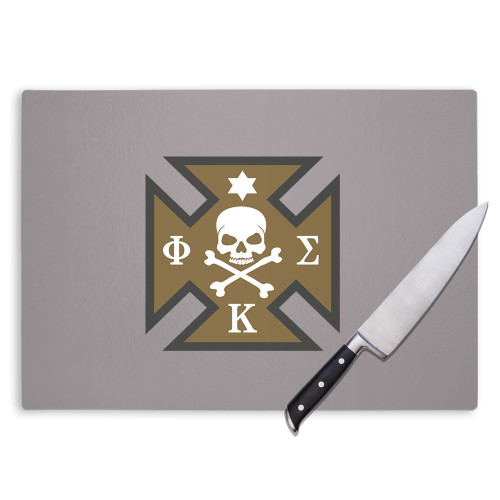 Cutting Board-Maltese Cross, Add Background PMS Color 4283.