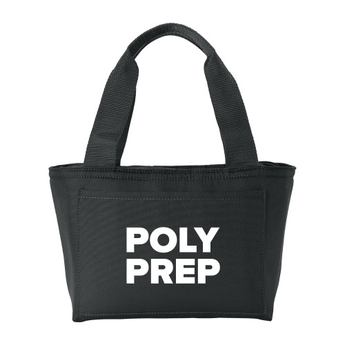  Insulated Black Lunch Tote - Poly Prep Stacked