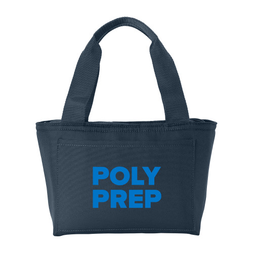  Insulated Navy Lunch Tote - Poly Prep Stacked