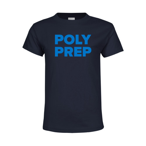 Youth Navy T Shirt - Poly Prep Stacked