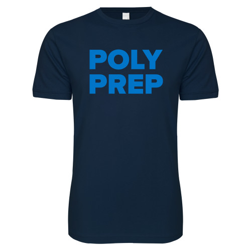  Next Level Navy SoftStyle T Shirt - Poly Prep Stacked