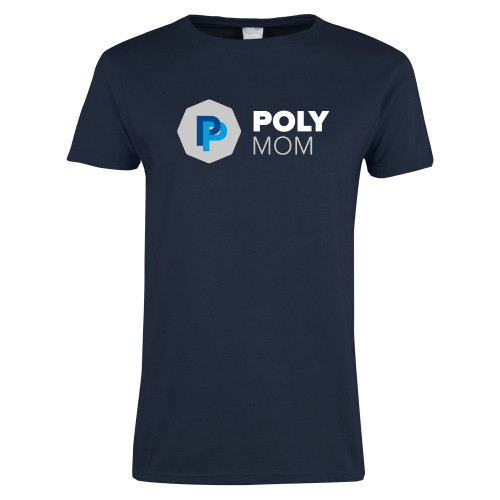  Womens Short Sleeve Navy Tee - Mom