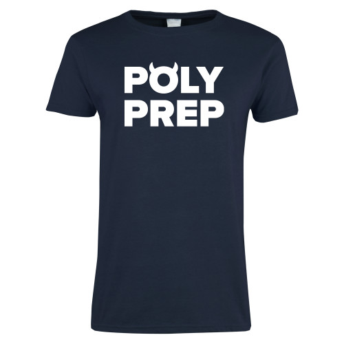  Womens Short Sleeve Navy Tee - Poly Prep