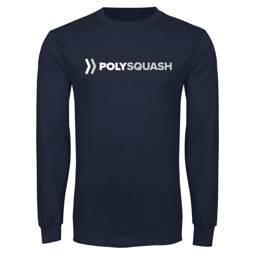 Navy Long Sleeve T-Shirt - Squash