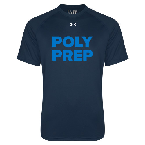  Under Armour Navy Tech Tee - Poly Prep Stacked