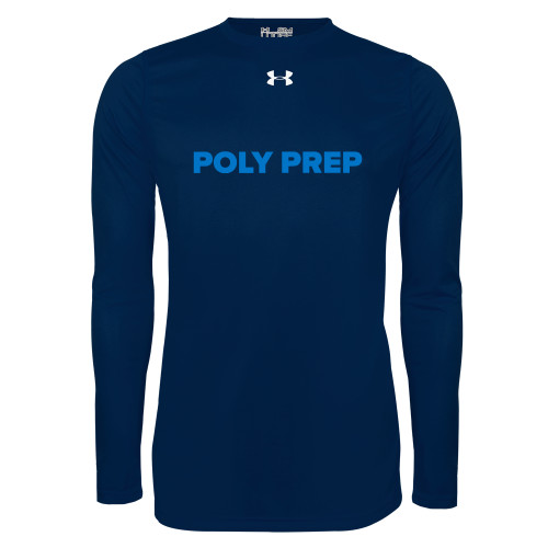  Under Armour Navy Long Sleeve Tech Tee - Poly Prep
