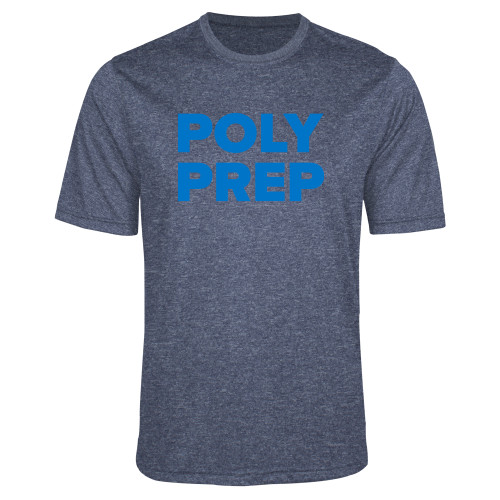  Navy Heather Performance Contender Tee - Poly Prep Stacked