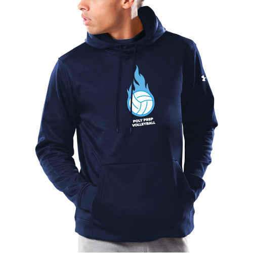  Under Armour Navy Armour Fleece Hoodie - Poly Prep Volleyball