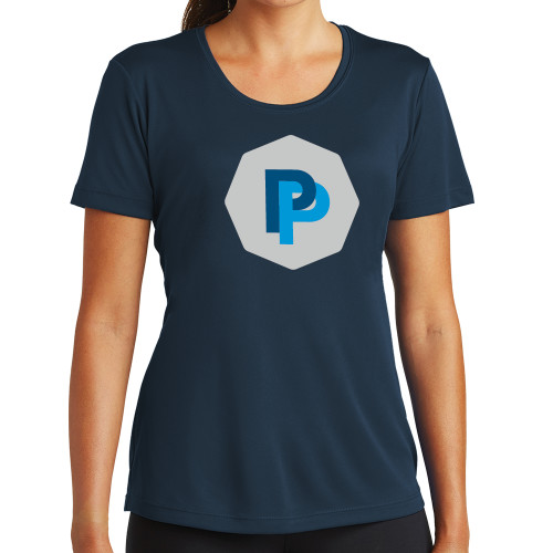  Womens Navy Performance Tee - PP in Badge