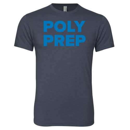  Next Level Navy Triblend Tee - Poly Prep Stacked