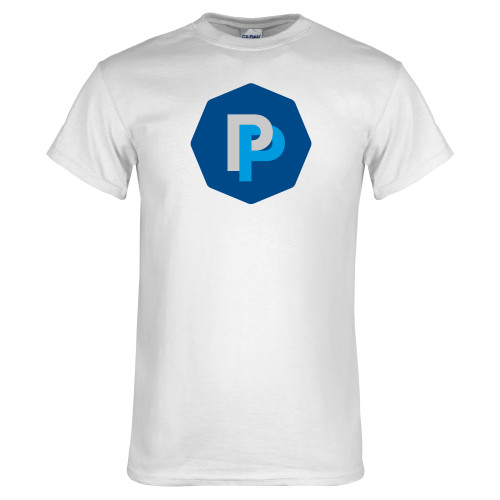  White T Shirt - PP in Badge