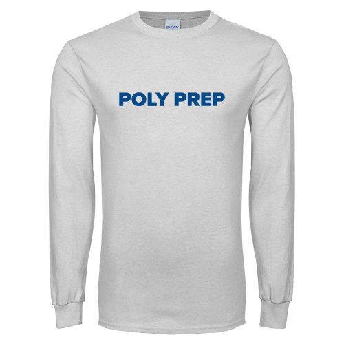  White Long Sleeve T Shirt - Poly Prep