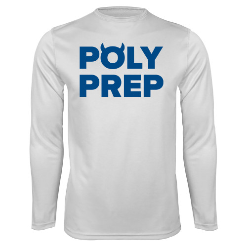  White Performance Long Sleeve Shirt - Poly Prep