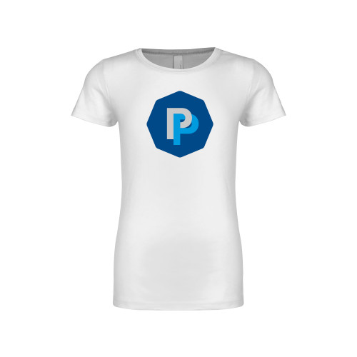  Next Level Girls White Fashion Fit T Shirt - PP in Badge