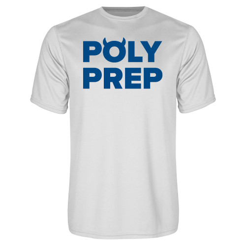  White Performance Tee - Poly Prep