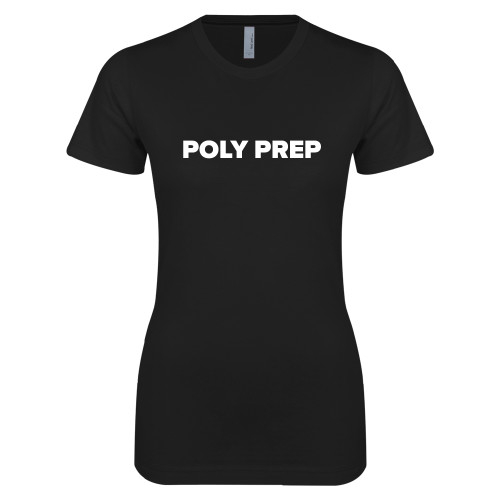  Next Level Womens Black Boyfriend Tee - Poly Prep