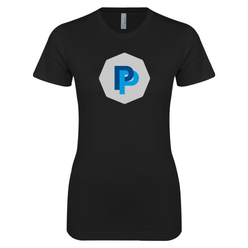  Next Level Womens Black Boyfriend Tee - PP in Badge