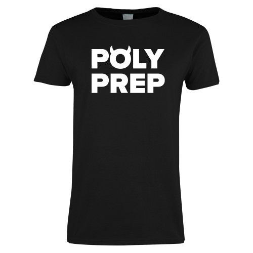  Womens Black Short Sleeve Tee - Poly Prep