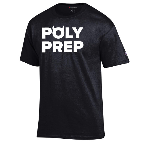  Champion Black T Shirt - Poly Prep