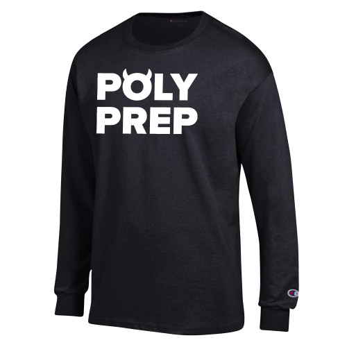  Champion Black Long Sleeve T Shirt - Poly Prep