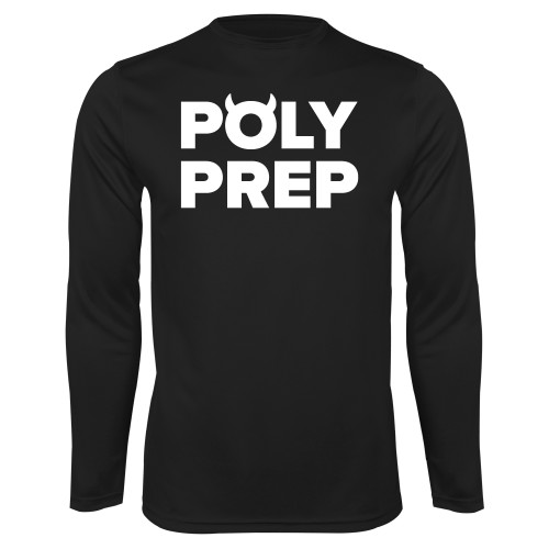  Black Performance Long Sleeve Shirt - Poly Prep