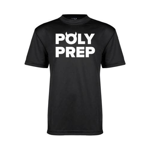  Youth Performance Black Tee - Poly Prep