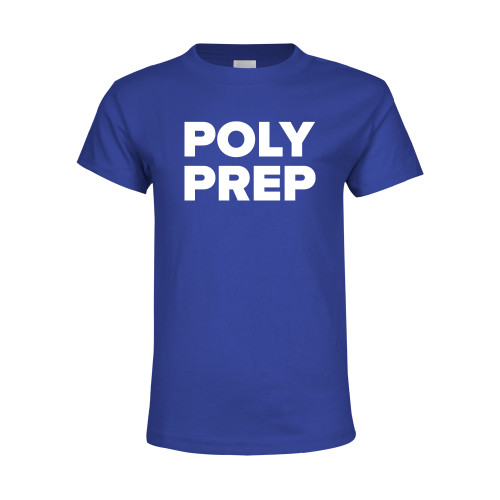  Youth Royal T Shirt - Poly Prep Stacked