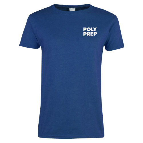  Womens Royal Short Sleeve Tee - Poly Prep Stacked