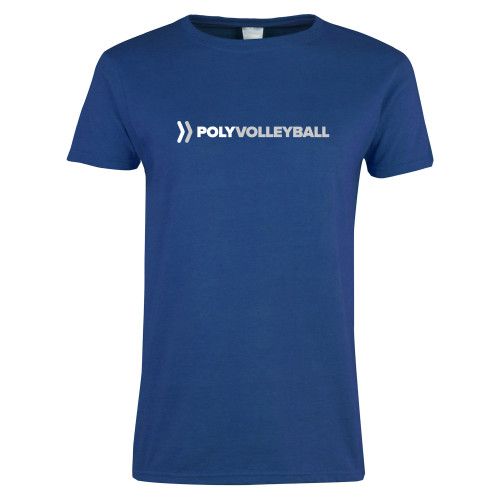  Womens Royal Short Sleeve Tee - Volleyball