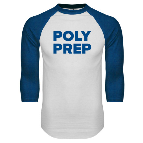 Main Image for  White/Royal Raglan Baseball T Shirt