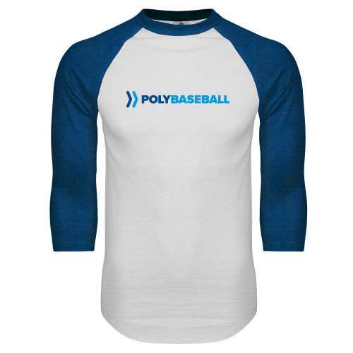 Main Image for  White/Royal Raglan Baseball T Shirt