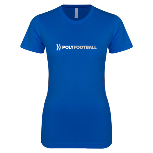 Next Level Womens Royal Boyfriend Tee - Football