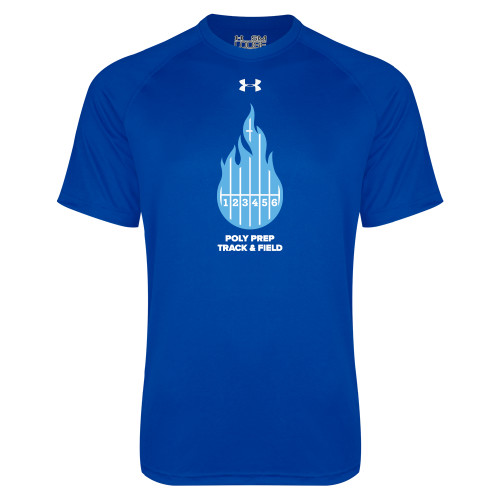  Under Armour Royal Tech Tee - Poly Prep Track and Field UA