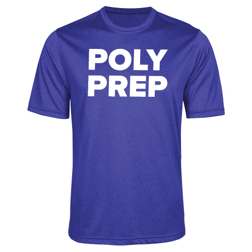  Royal Heather Performance Contender Tee - Poly Prep Stacked