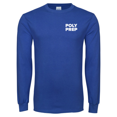  Royal Long Sleeve T Shirt - Poly Prep Stacked