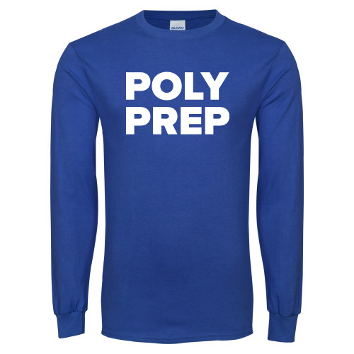  Royal Long Sleeve T Shirt - Poly Prep Stacked