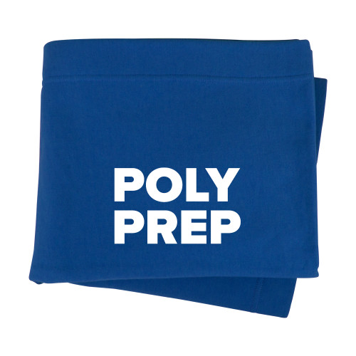  Royal Sweatshirt Blanket - Poly Prep Stacked