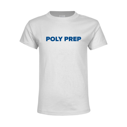  Youth White T Shirt - Poly Prep