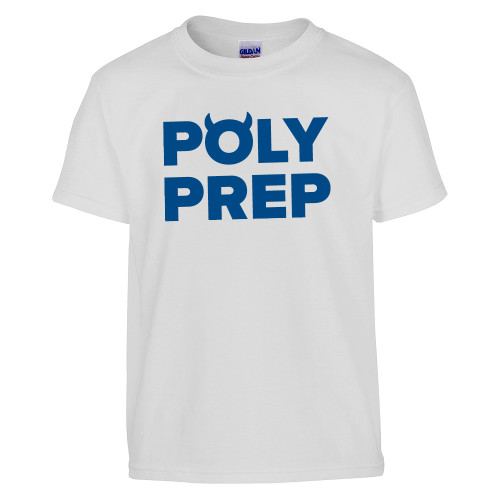  Youth White T Shirt - Poly Prep